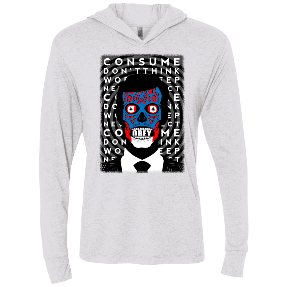 T-Shirts Heather White / X-Small OBEY Triblend Long Sleeve Hoodie Tee