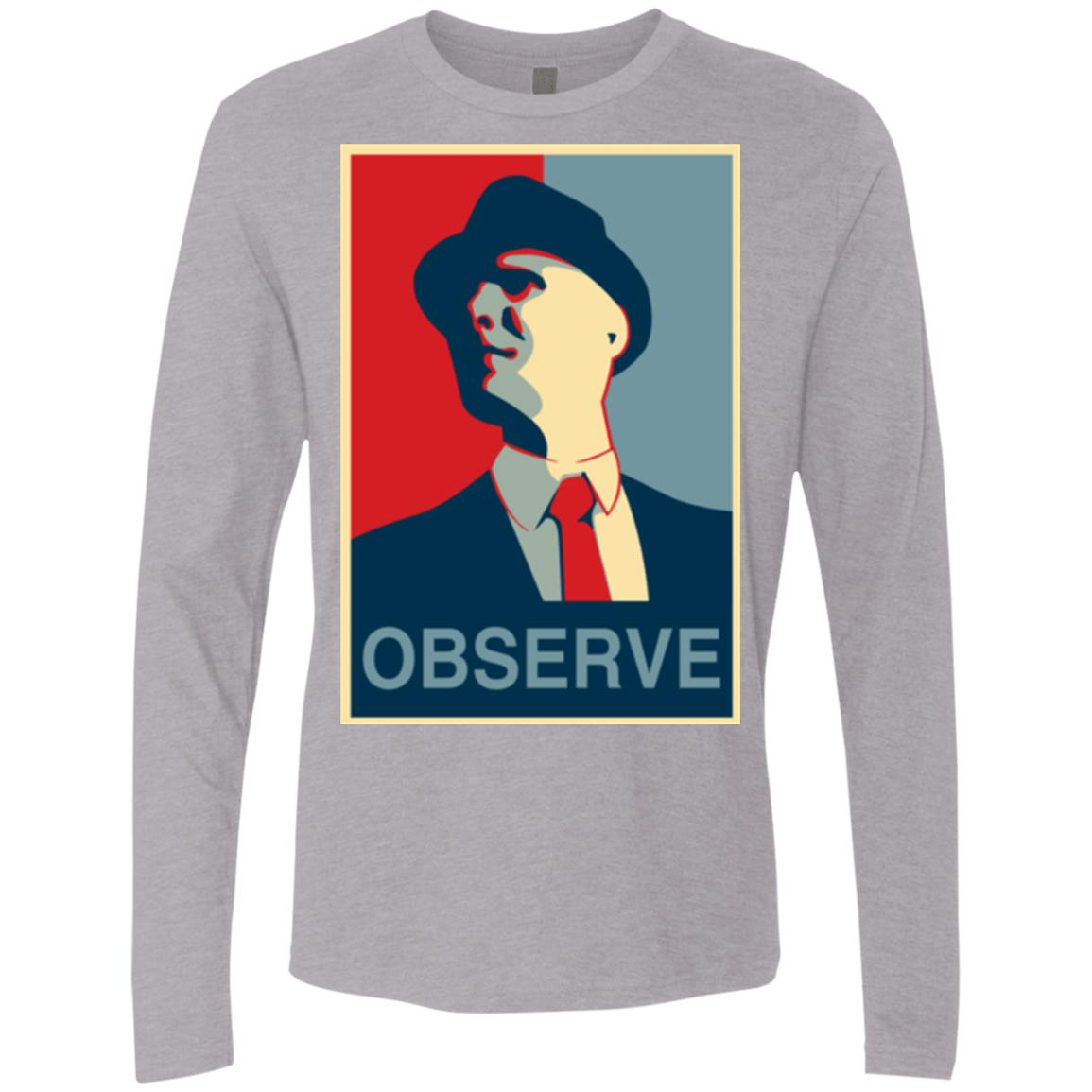 T-Shirts Heather Grey / Small Observe Men's Premium Long Sleeve