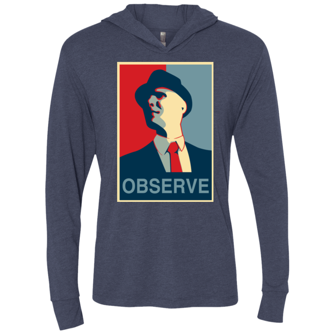 T-Shirts Vintage Navy / X-Small Observe Triblend Long Sleeve Hoodie Tee