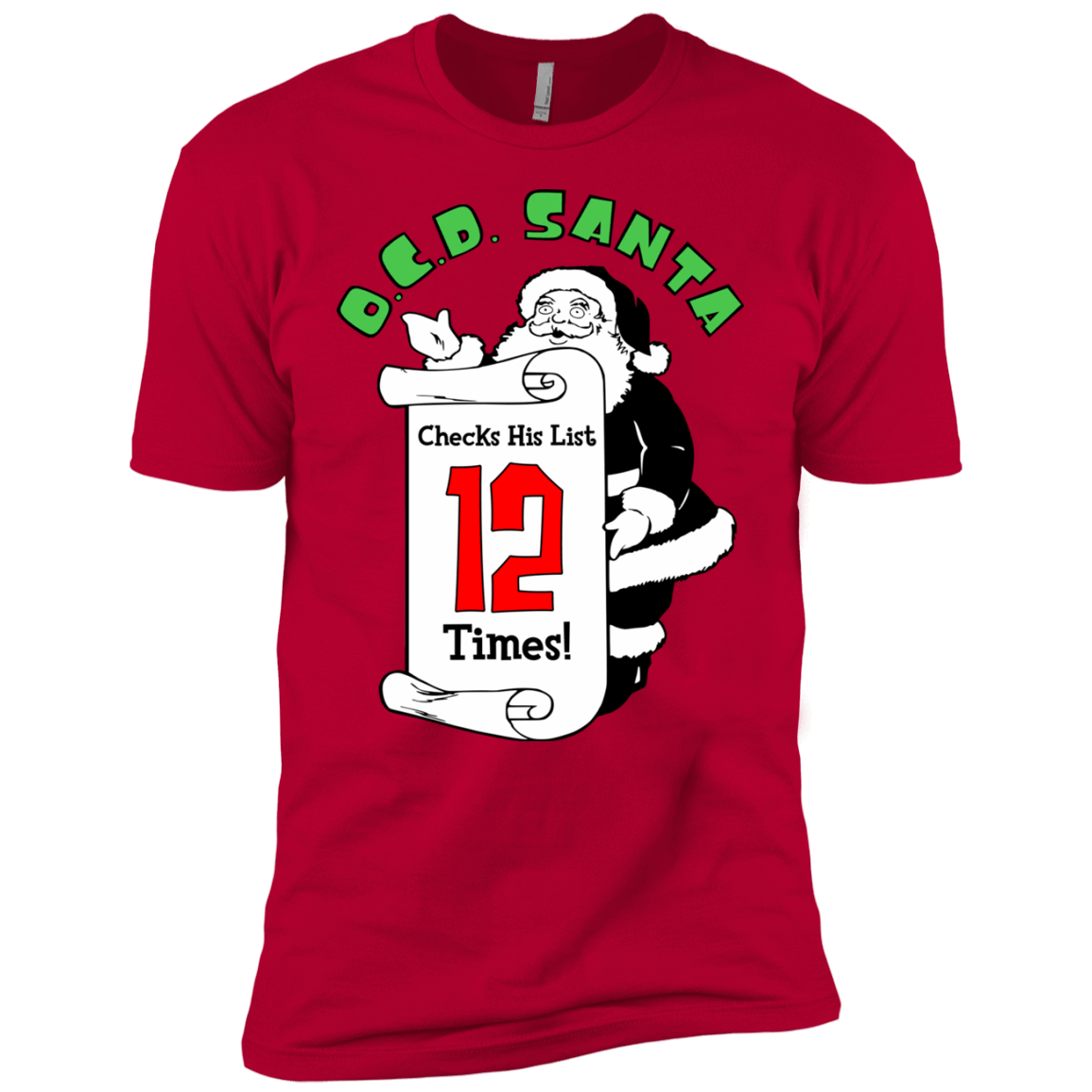 T-Shirts Red / YXS OCD Santa Boys Premium T-Shirt