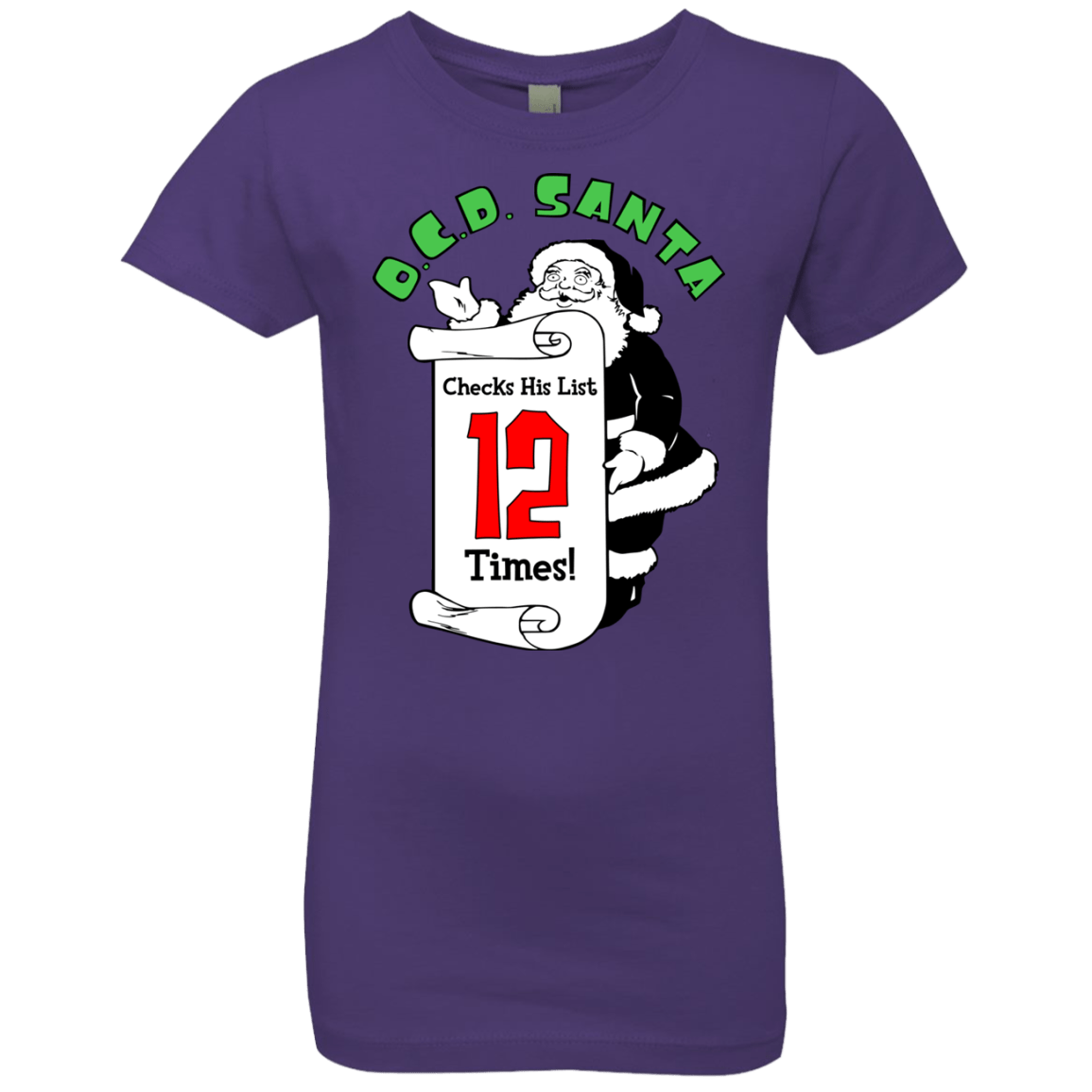 T-Shirts Purple Rush / YXS OCD Santa Girls Premium T-Shirt