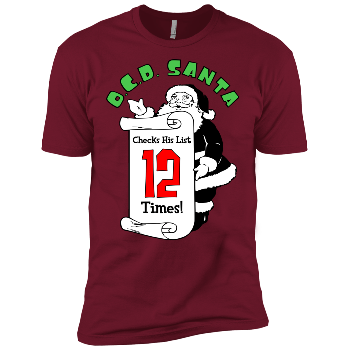 T-Shirts Cardinal / X-Small OCD Santa Men's Premium T-Shirt