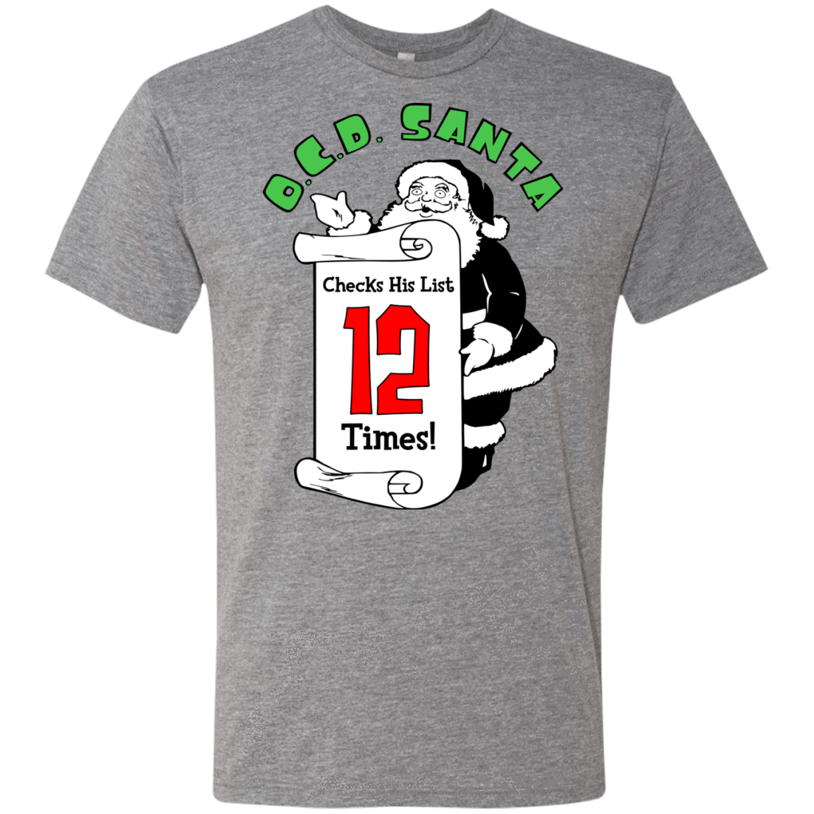 T-Shirts Premium Heather / Small OCD Santa Men's Triblend T-Shirt
