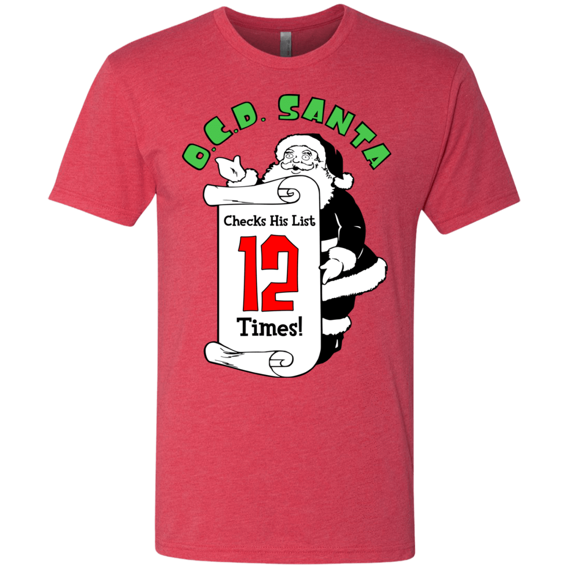 T-Shirts Vintage Red / Small OCD Santa Men's Triblend T-Shirt
