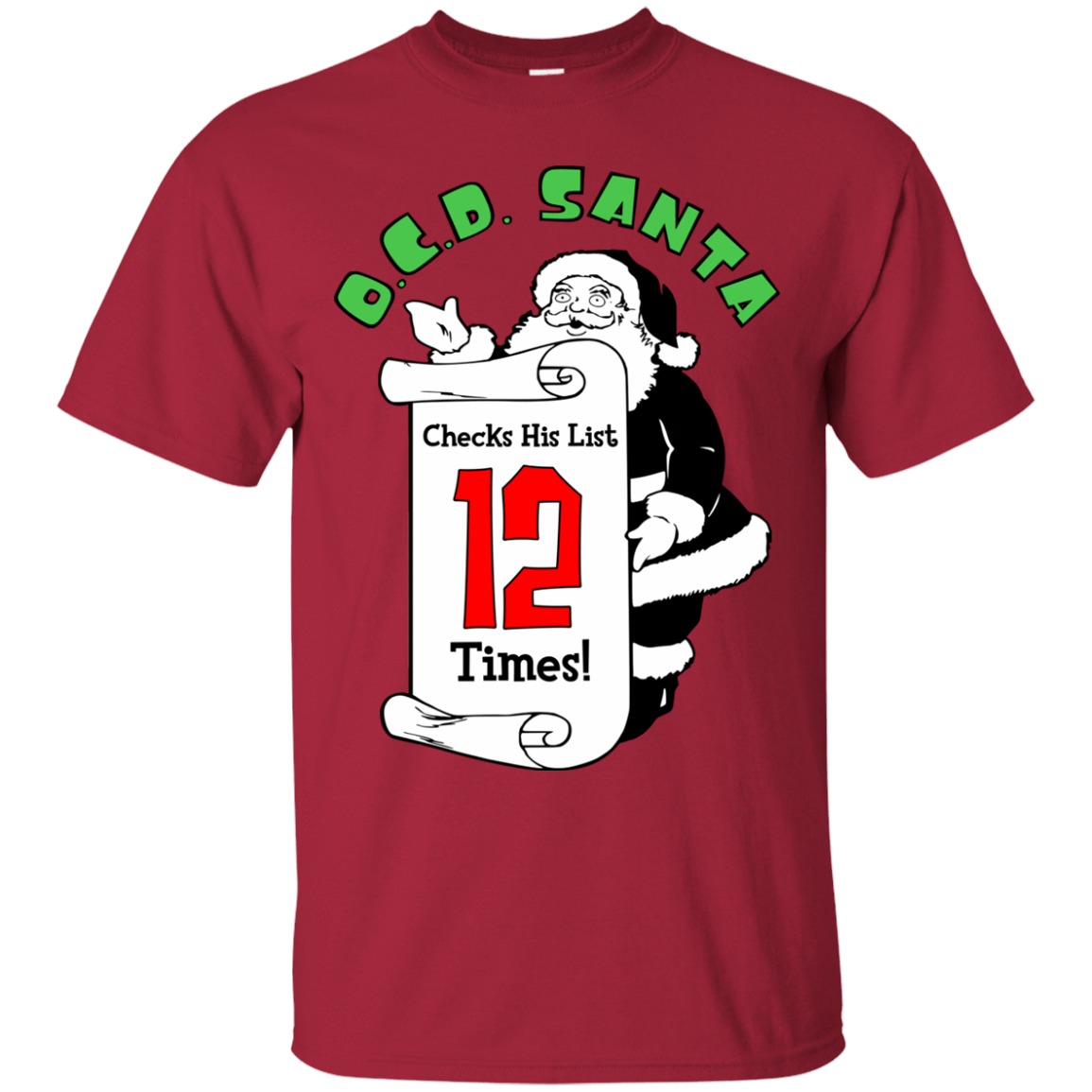 T-Shirts Cardinal / Small OCD Santa T-Shirt