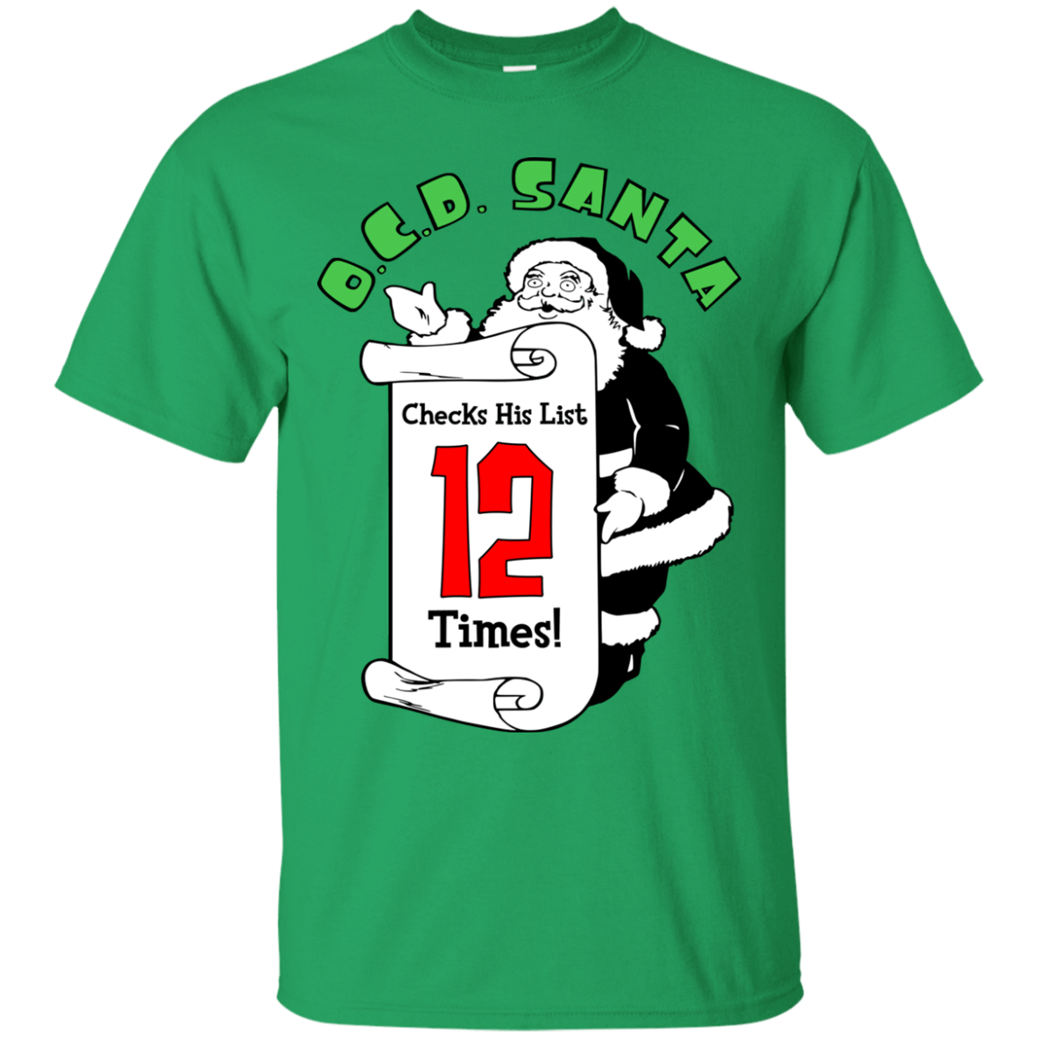 T-Shirts Irish Green / Small OCD Santa T-Shirt