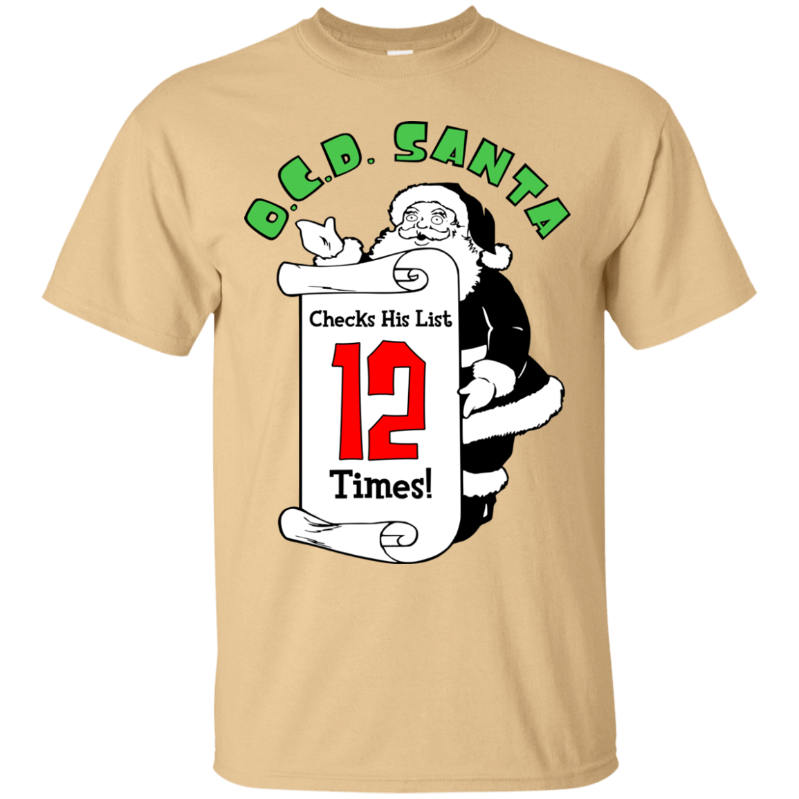 T-Shirts Vegas Gold / Small OCD Santa T-Shirt