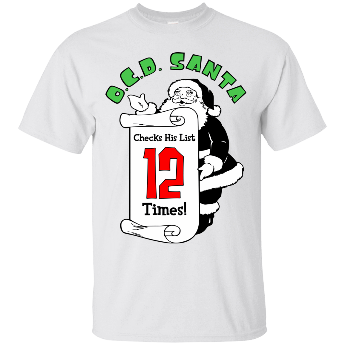 T-Shirts White / Small OCD Santa T-Shirt