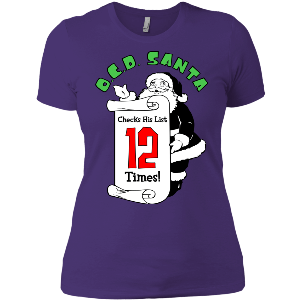 T-Shirts Purple Rush/ / X-Small OCD Santa Women's Premium T-Shirt