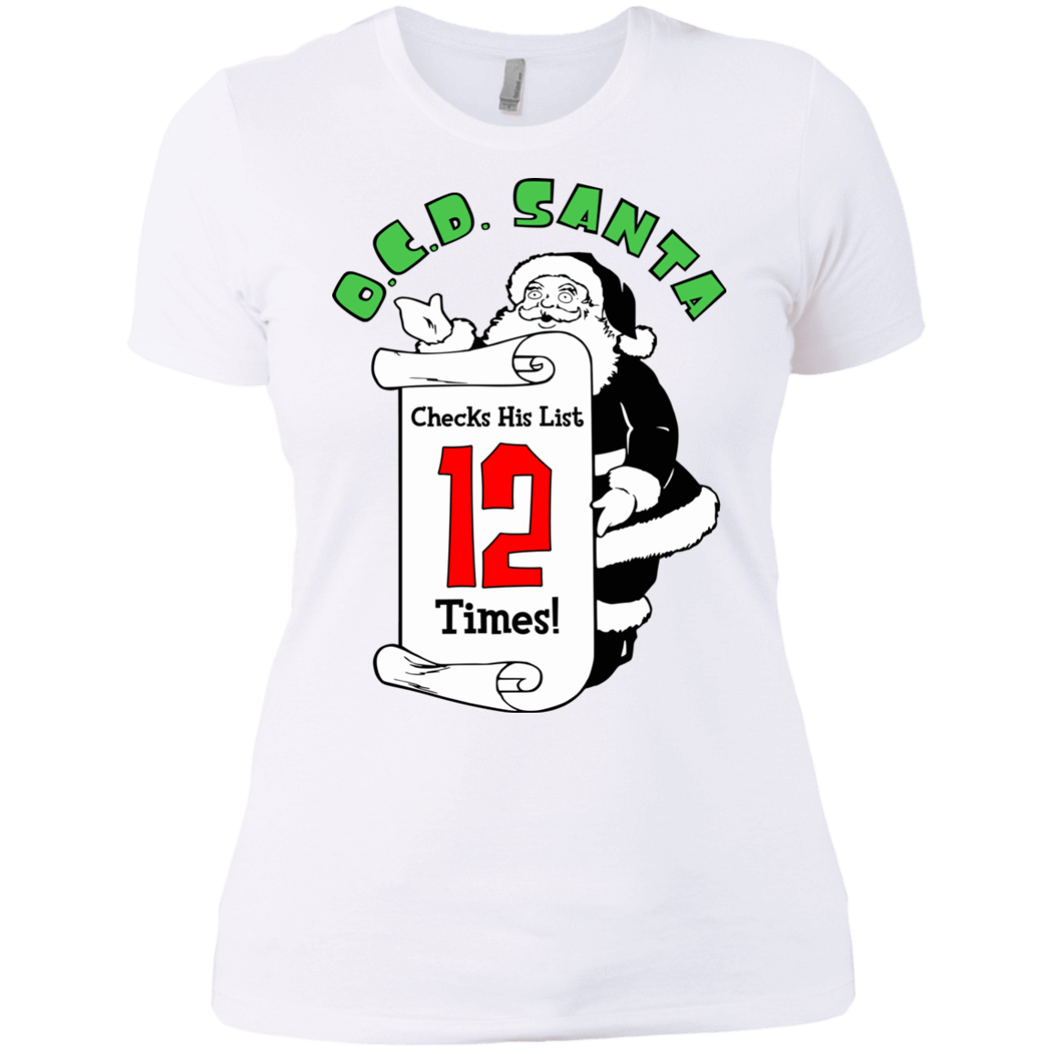 T-Shirts White / X-Small OCD Santa Women's Premium T-Shirt