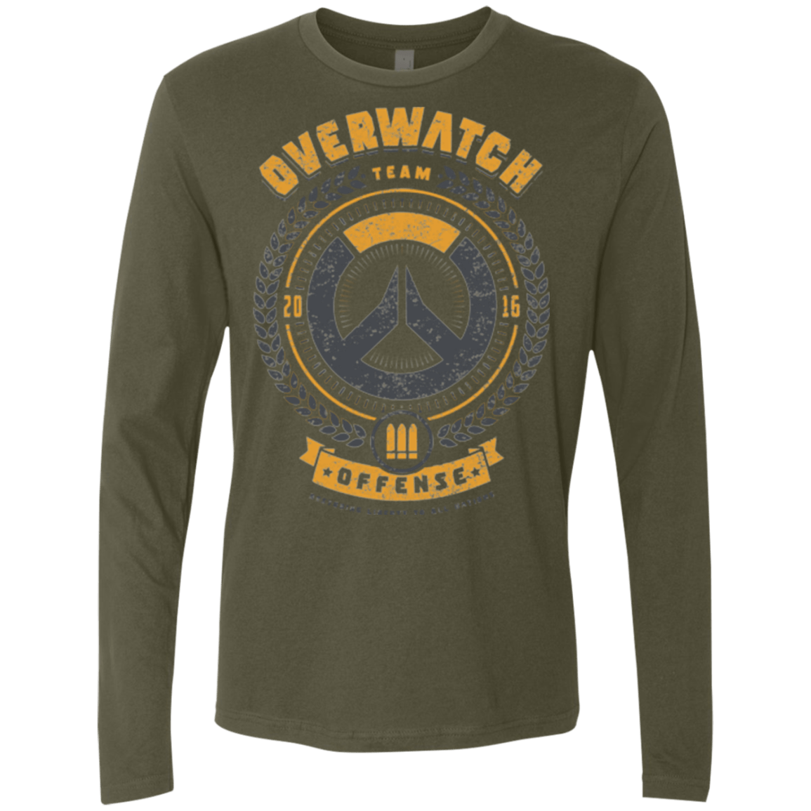 T-Shirts Military Green / Small Offense Team Men's Premium Long Sleeve