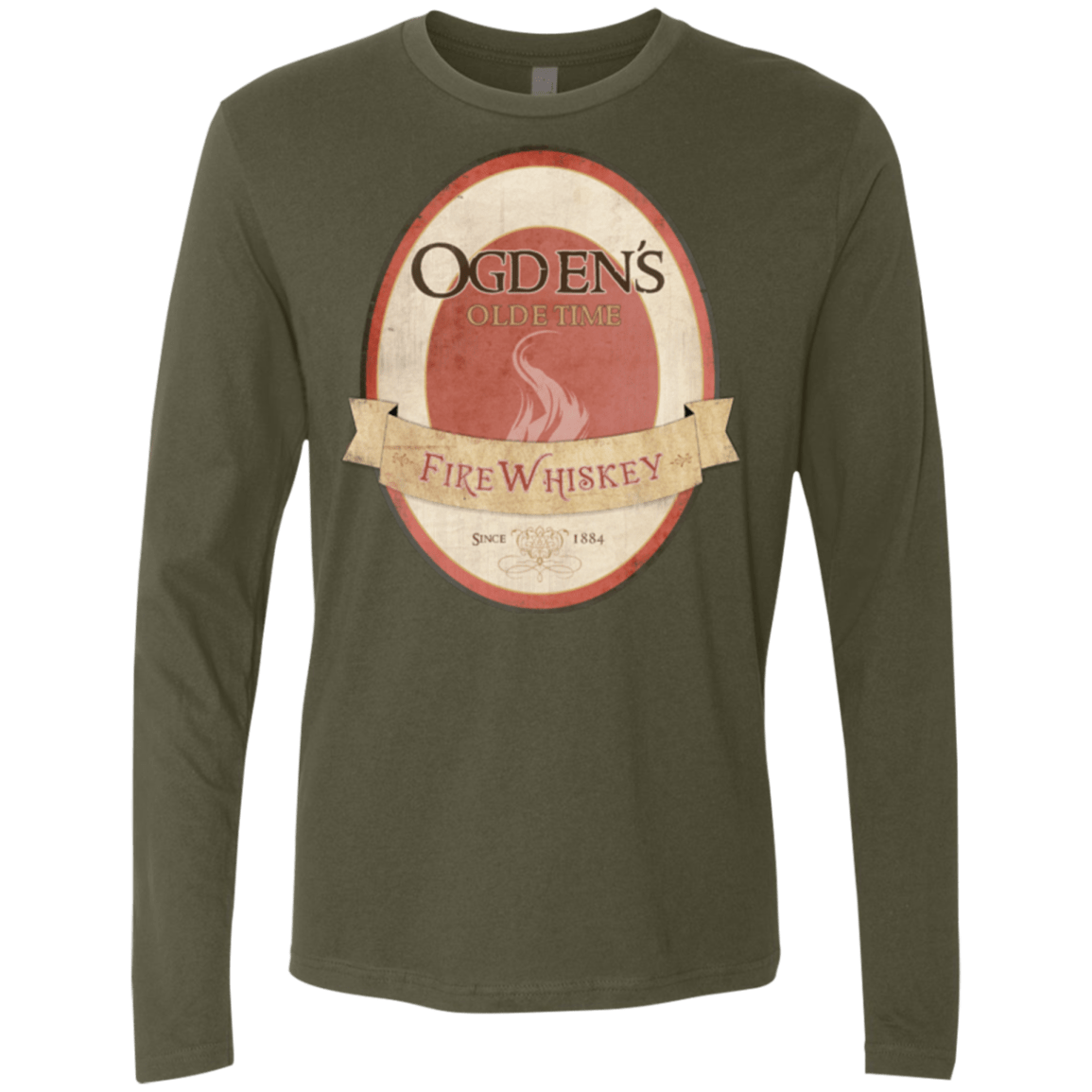 Ogdens Fire Whiskey Men's Premium Long Sleeve