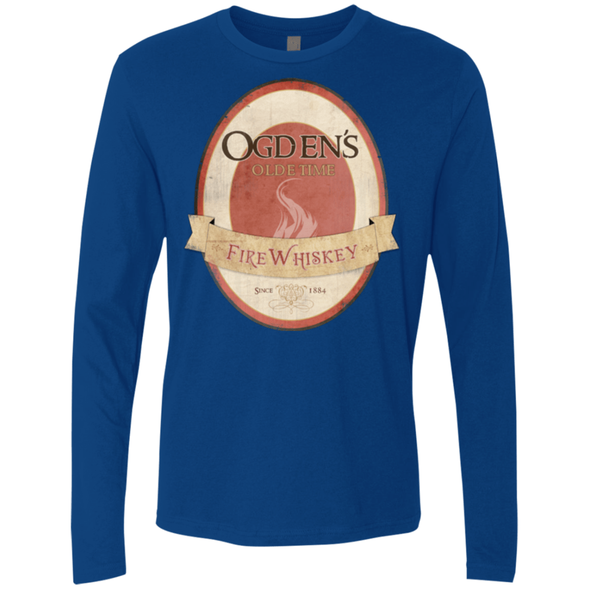 T-Shirts Royal / Small Ogdens Fire Whiskey Men's Premium Long Sleeve