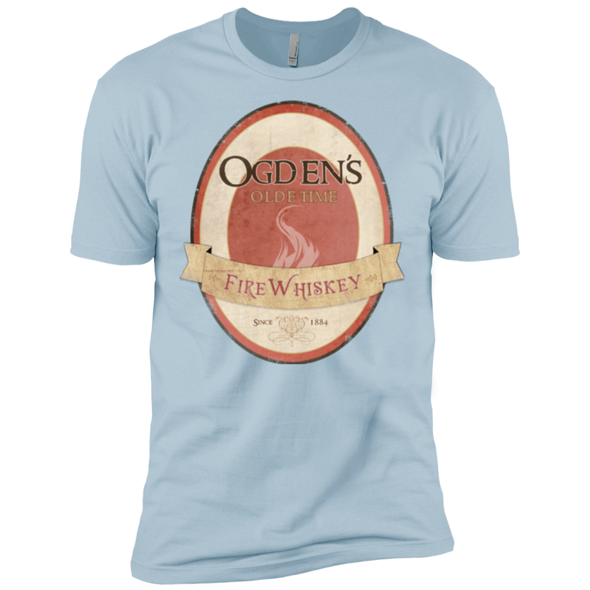 T-Shirts Light Blue / X-Small Ogdens Fire Whiskey Men's Premium T-Shirt