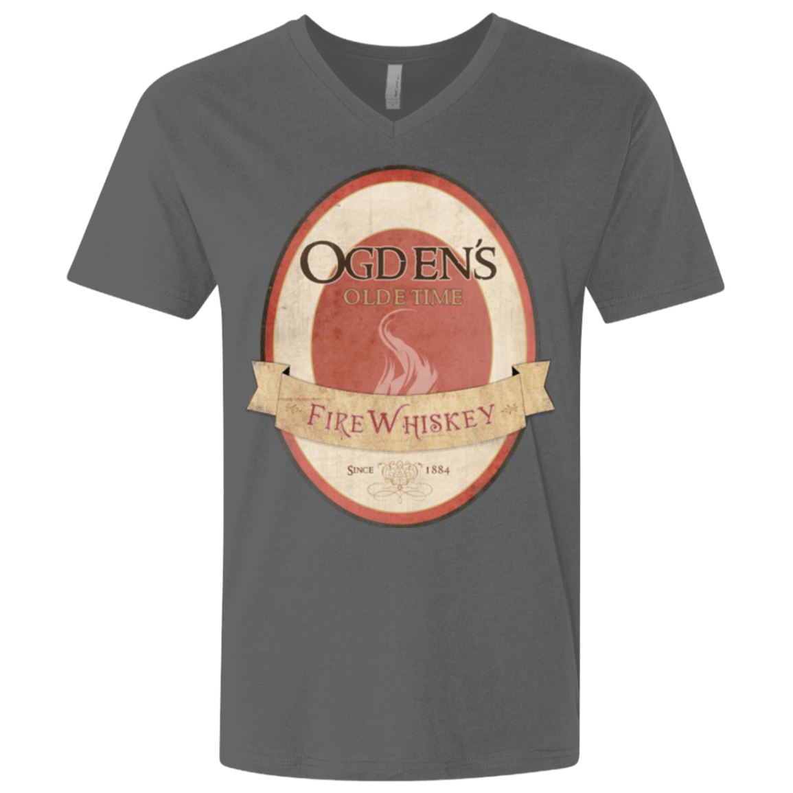 T-Shirts Heavy Metal / X-Small Ogdens Fire Whiskey Men's Premium V-Neck