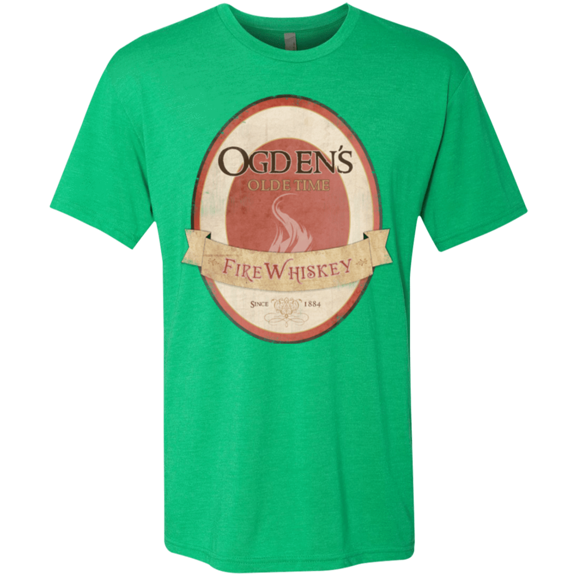 T-Shirts Envy / Small Ogdens Fire Whiskey Men's Triblend T-Shirt