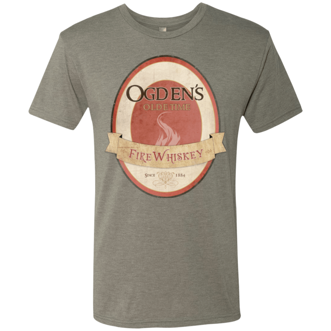 T-Shirts Venetian Grey / Small Ogdens Fire Whiskey Men's Triblend T-Shirt
