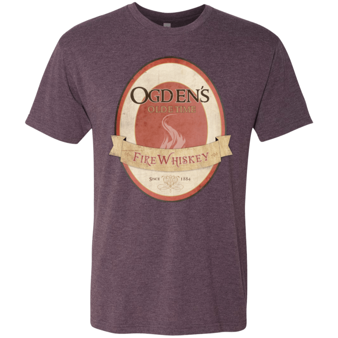T-Shirts Vintage Purple / Small Ogdens Fire Whiskey Men's Triblend T-Shirt