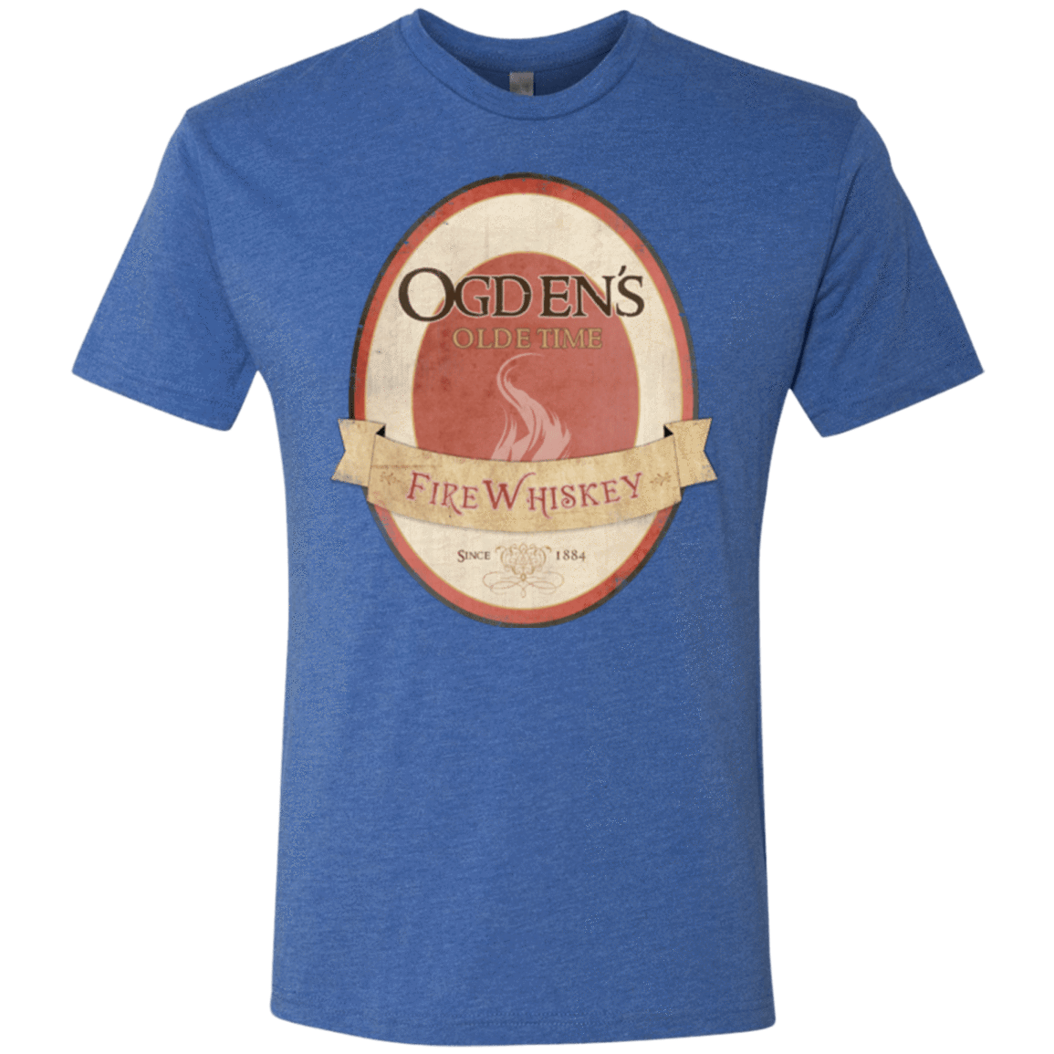 T-Shirts Vintage Royal / Small Ogdens Fire Whiskey Men's Triblend T-Shirt