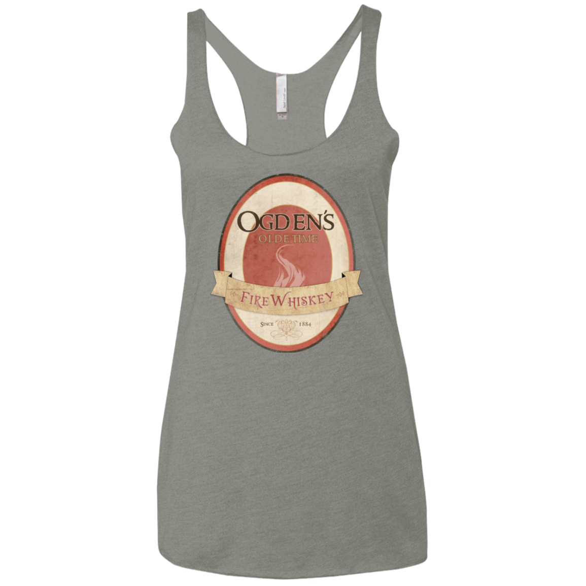T-Shirts Venetian Grey / X-Small Ogdens Fire Whiskey Women's Triblend Racerback Tank
