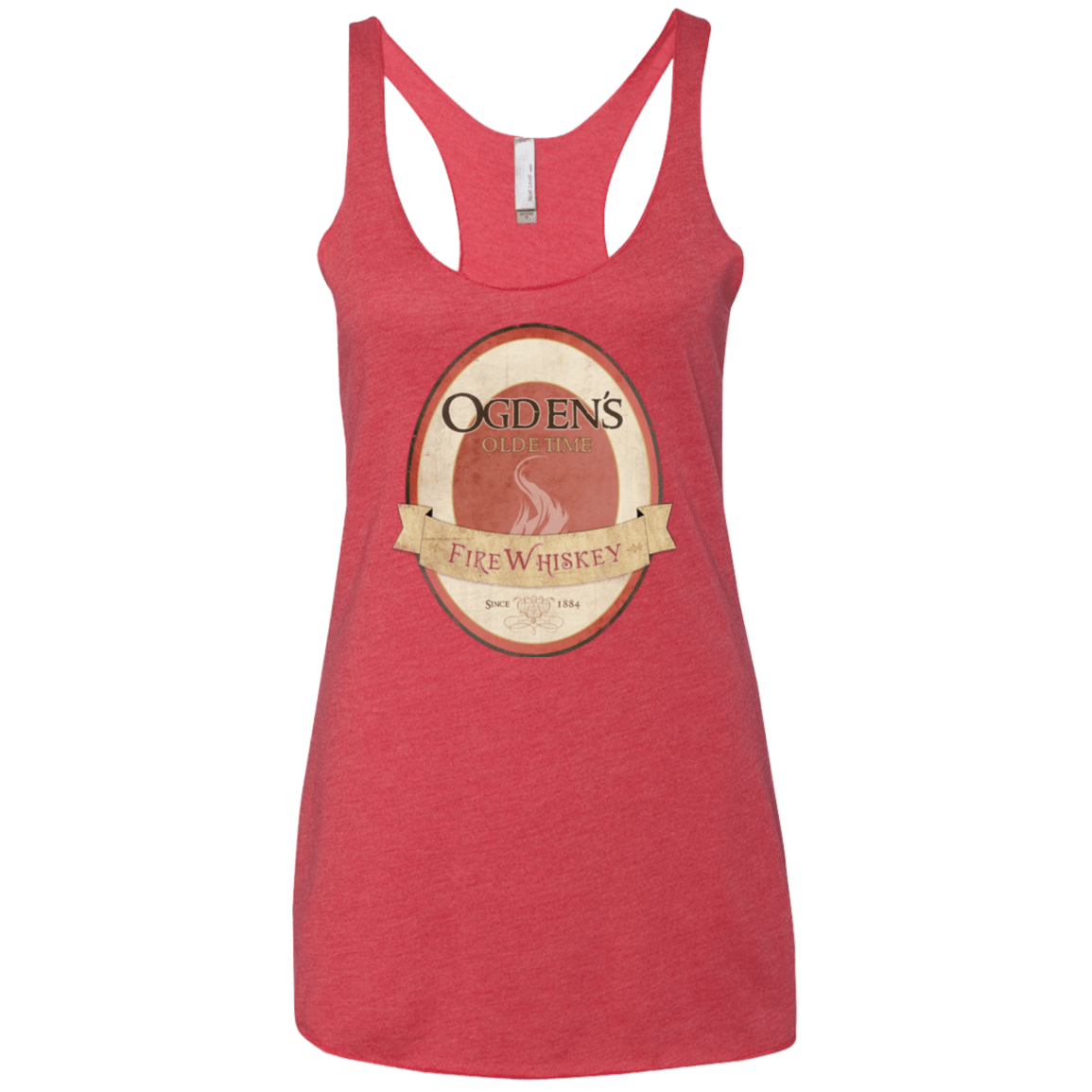 T-Shirts Vintage Red / X-Small Ogdens Fire Whiskey Women's Triblend Racerback Tank