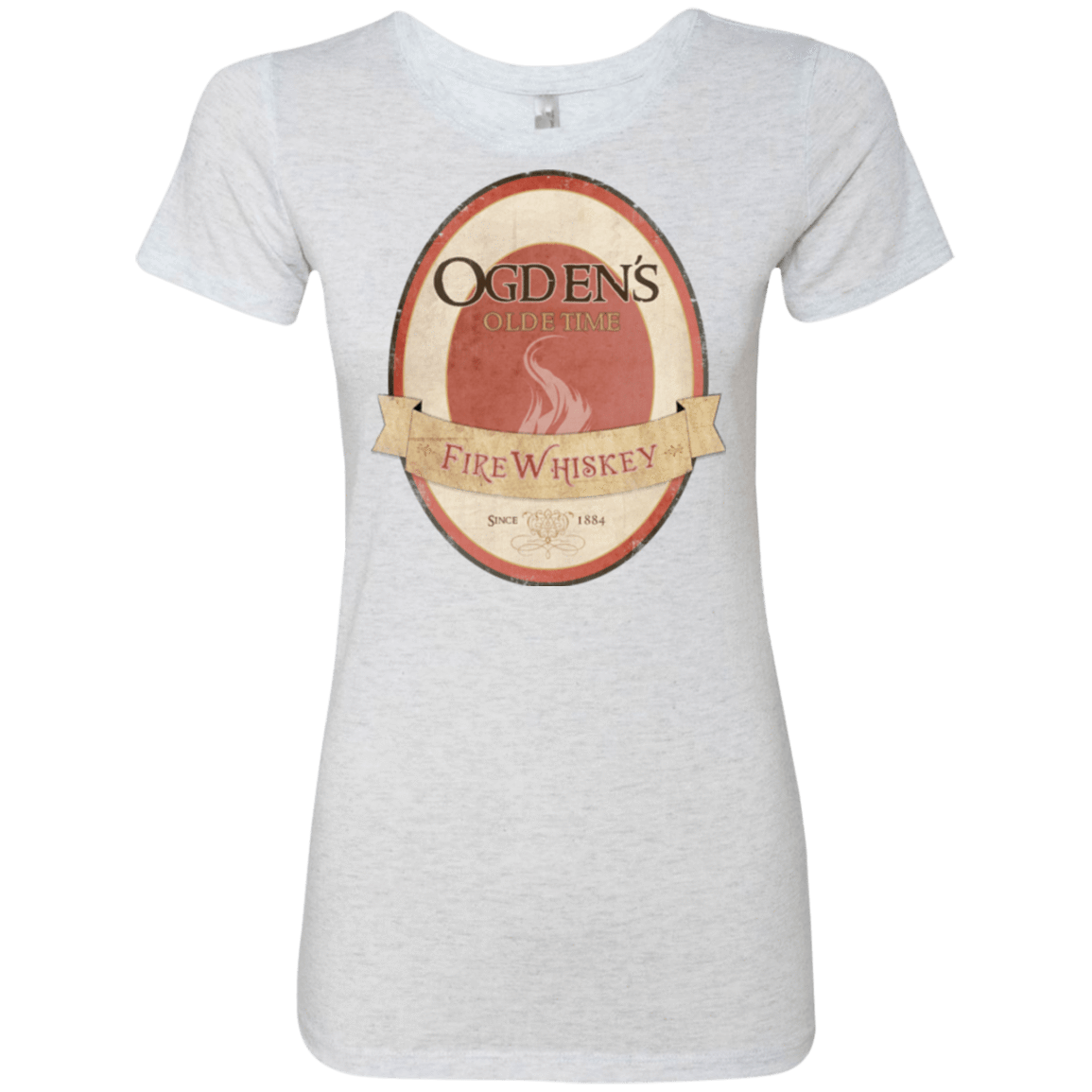 T-Shirts Heather White / Small Ogdens Fire Whiskey Women's Triblend T-Shirt
