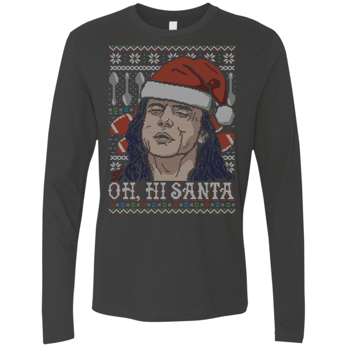 T-Shirts Heavy Metal / Small OH HI SANTA Men's Premium Long Sleeve