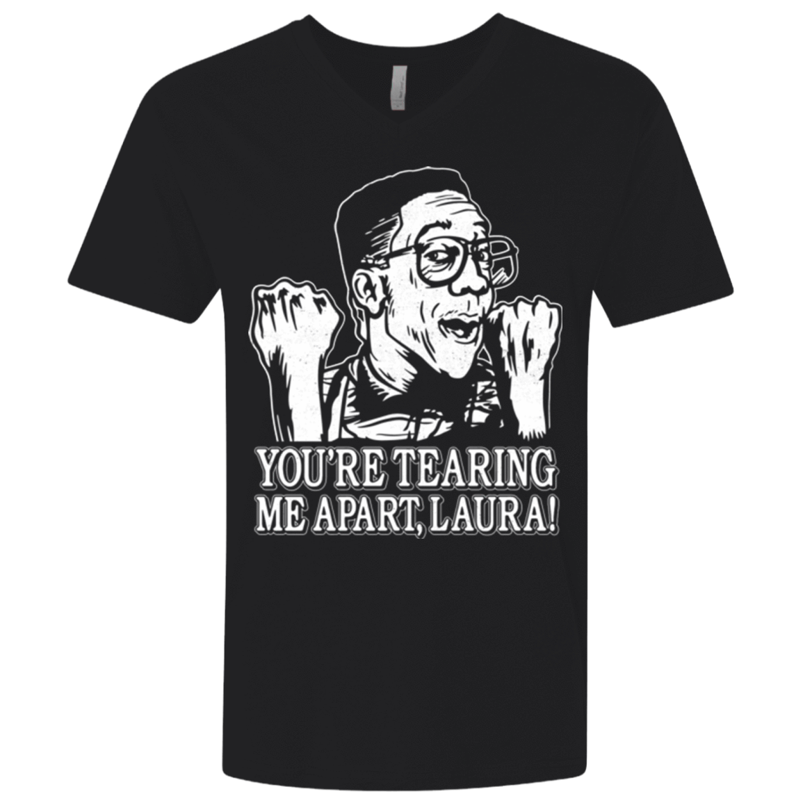 T-Shirts Black / X-Small OH LAURA Men's Premium V-Neck