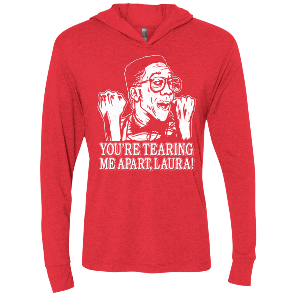 T-Shirts Vintage Red / X-Small OH LAURA Triblend Long Sleeve Hoodie Tee