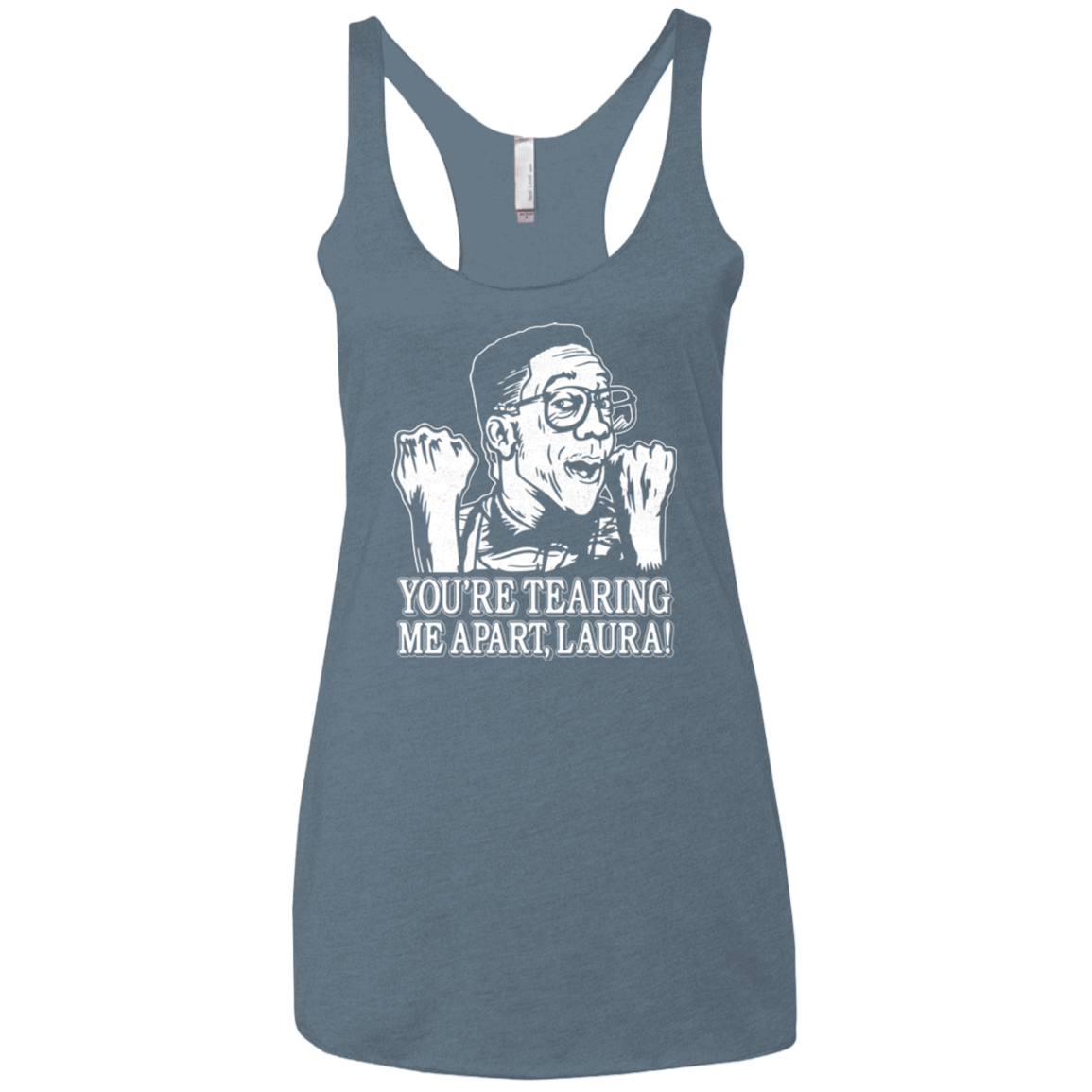 T-Shirts Indigo / X-Small OH LAURA Women's Triblend Racerback Tank