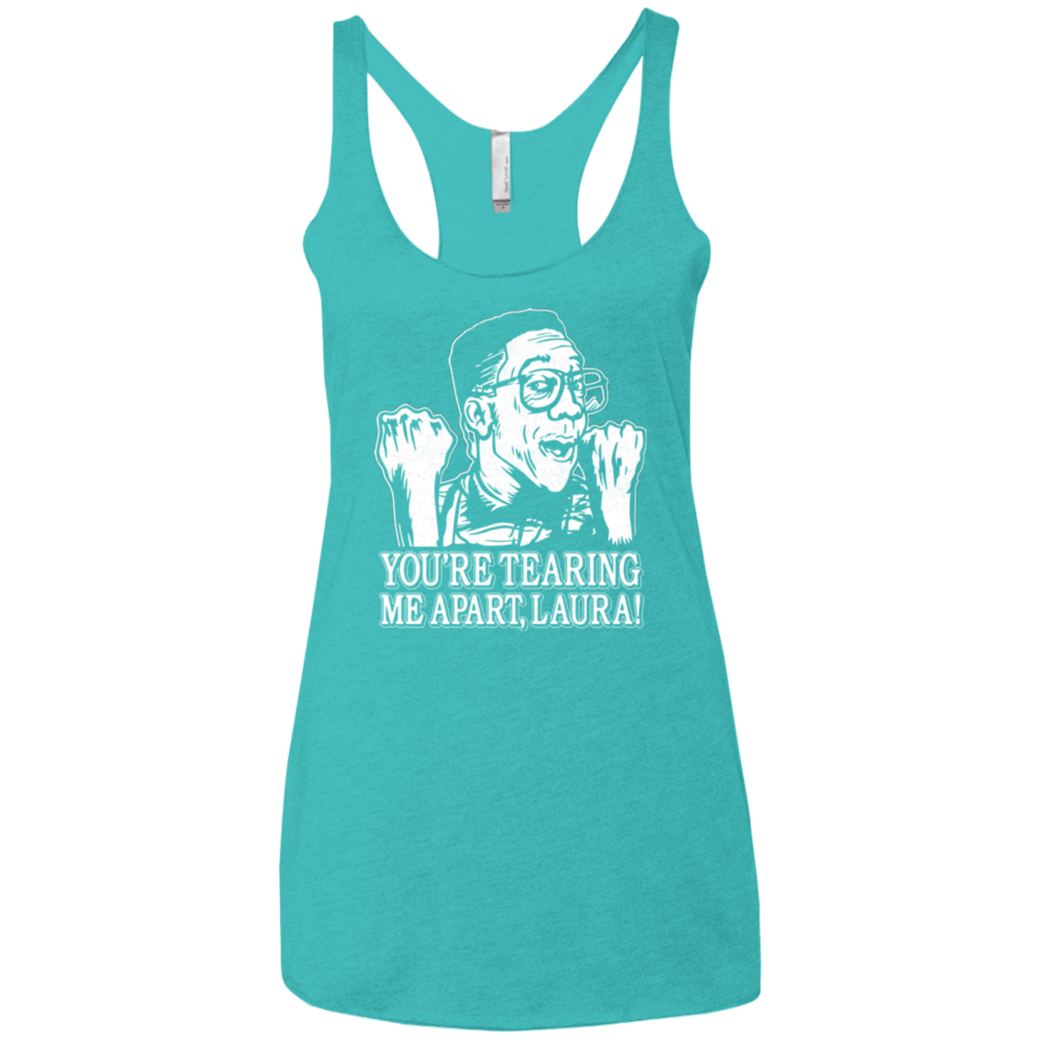 T-Shirts Tahiti Blue / X-Small OH LAURA Women's Triblend Racerback Tank