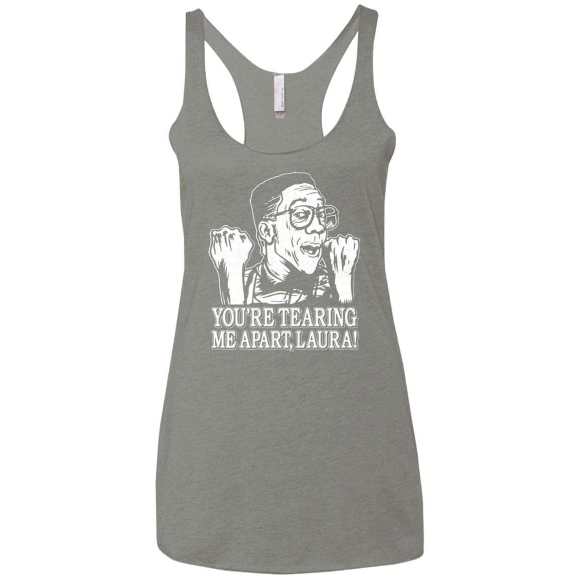 T-Shirts Venetian Grey / X-Small OH LAURA Women's Triblend Racerback Tank