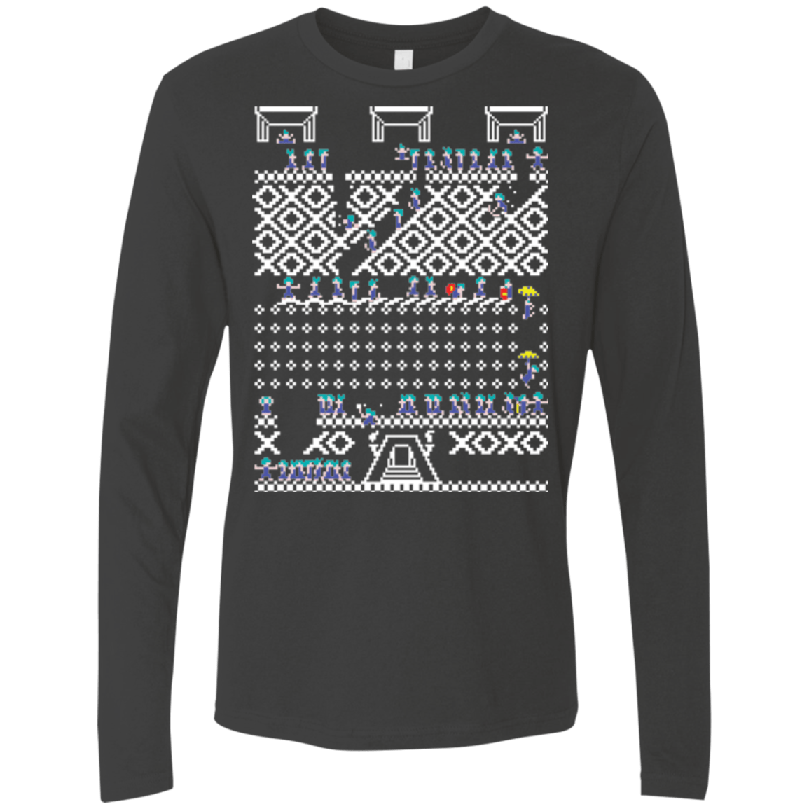 T-Shirts Heavy Metal / Small OH NO! It's Christmas! Men's Premium Long Sleeve