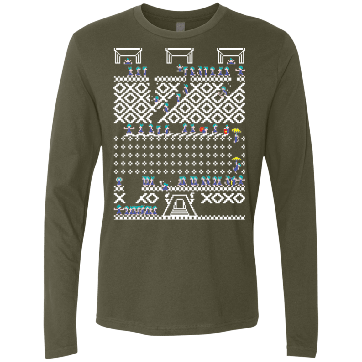 T-Shirts Military Green / Small OH NO! It's Christmas! Men's Premium Long Sleeve