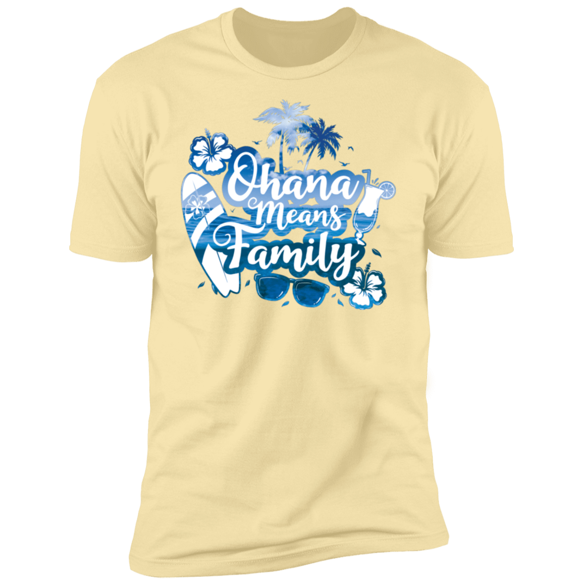 T-Shirts Banana Cream / S Ohana Means Family Men's Premium T-Shirt