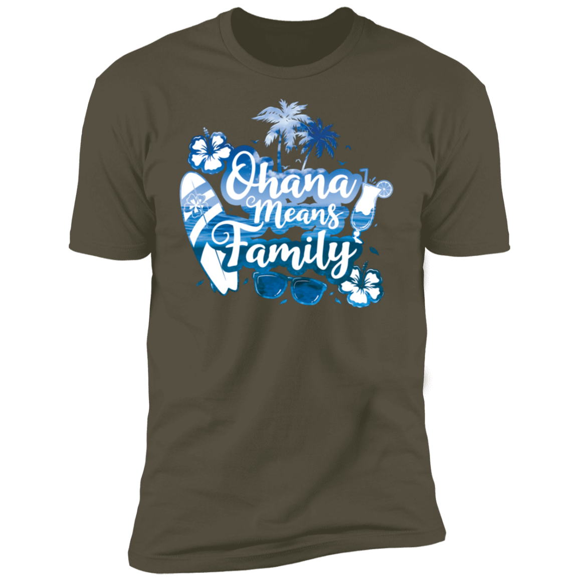 T-Shirts Military Green / S Ohana Means Family Men's Premium T-Shirt