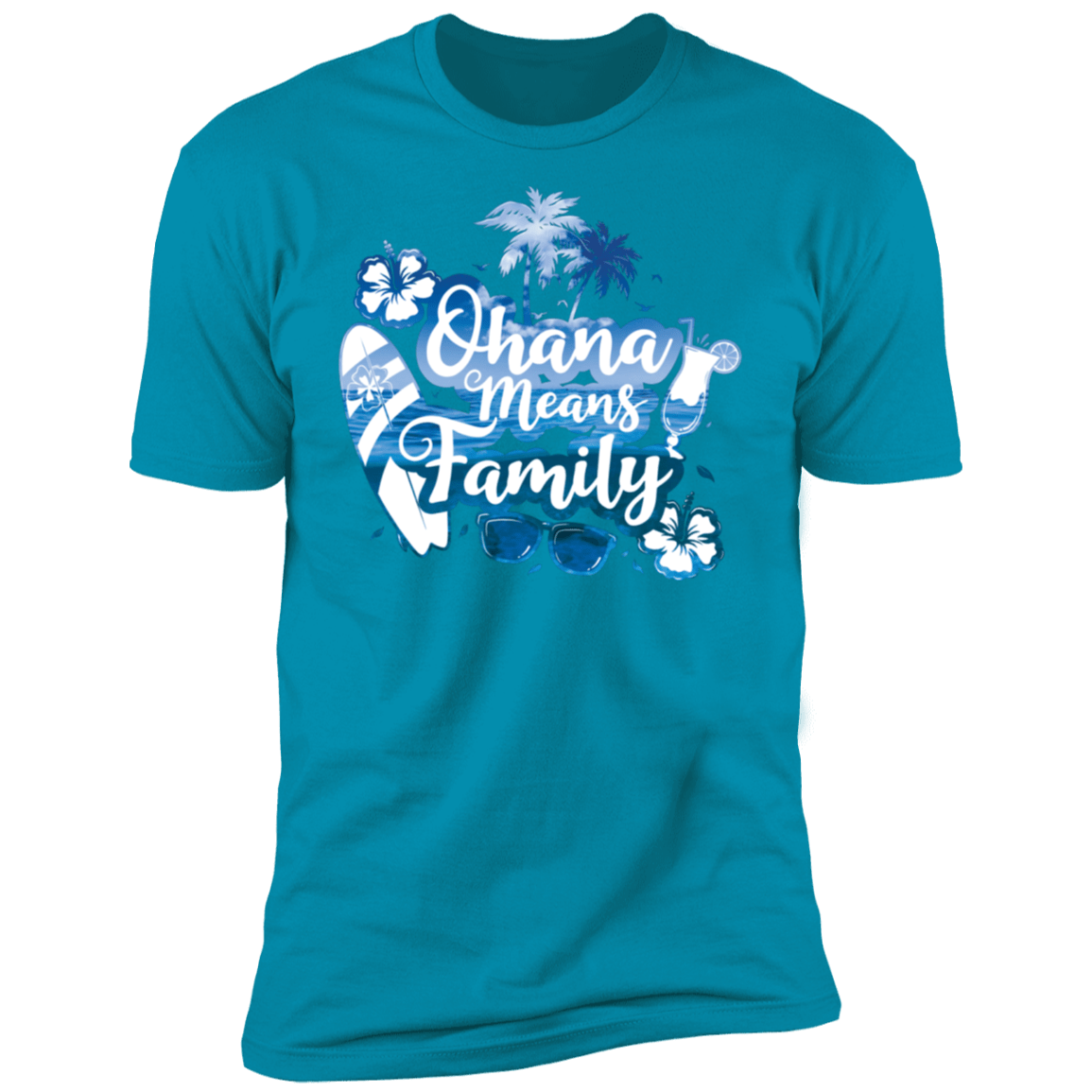 T-Shirts Turquoise / S Ohana Means Family Men's Premium T-Shirt