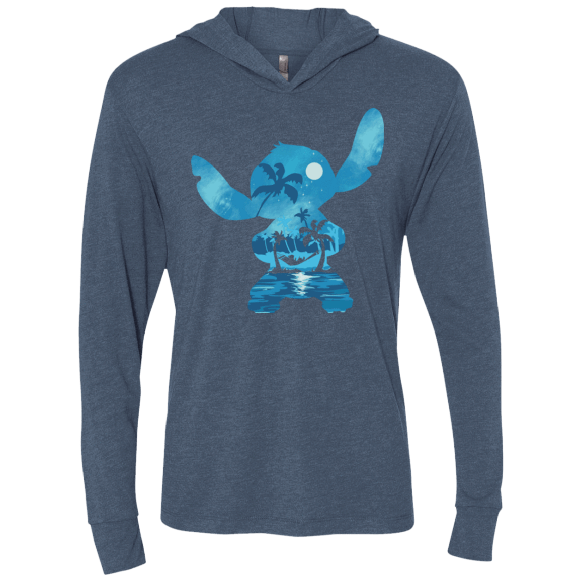 T-Shirts Indigo / X-Small Ohana Portrait Triblend Long Sleeve Hoodie Tee