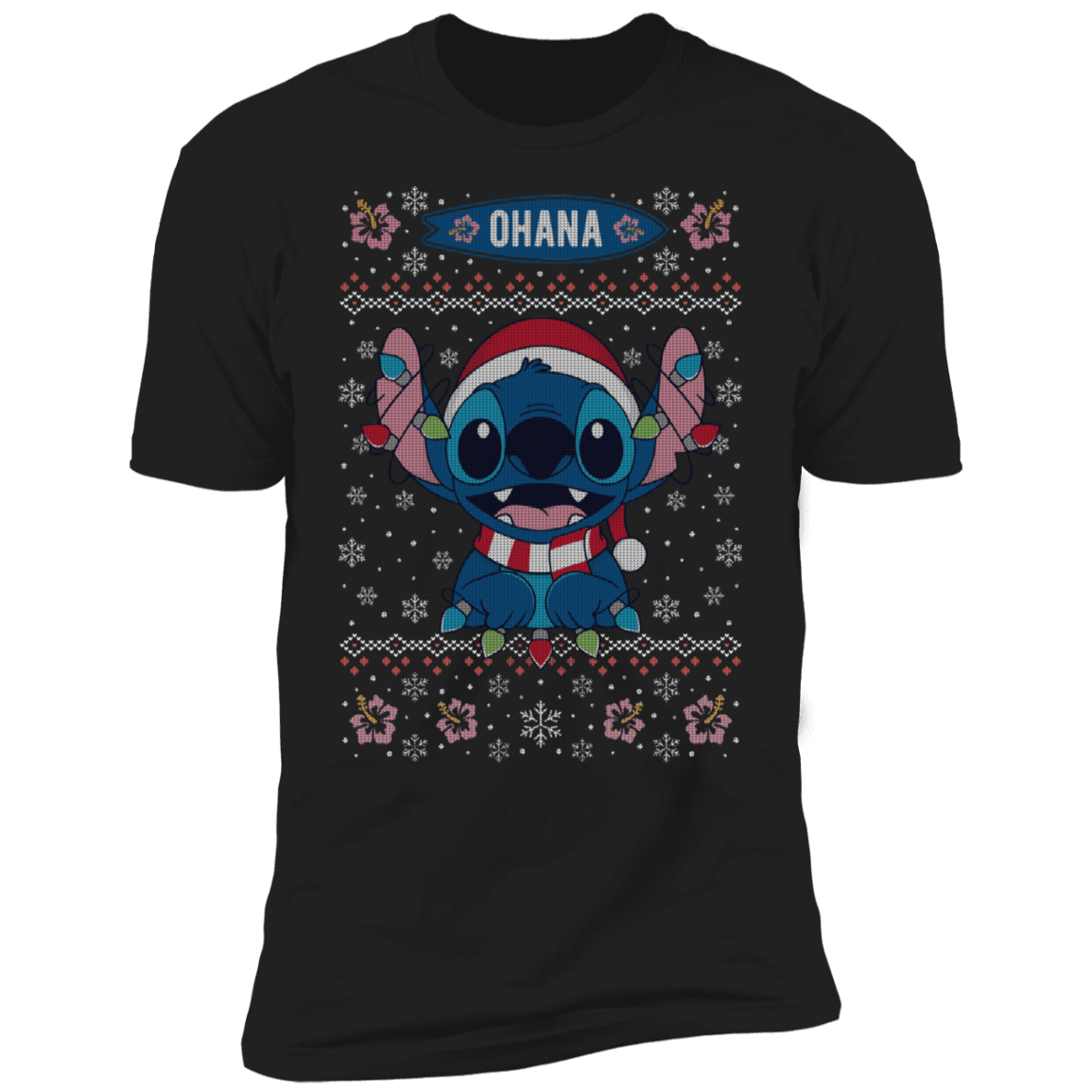 T-Shirts Black / X-Small Ohana Ugly Christmas Men's Premium T-Shirt