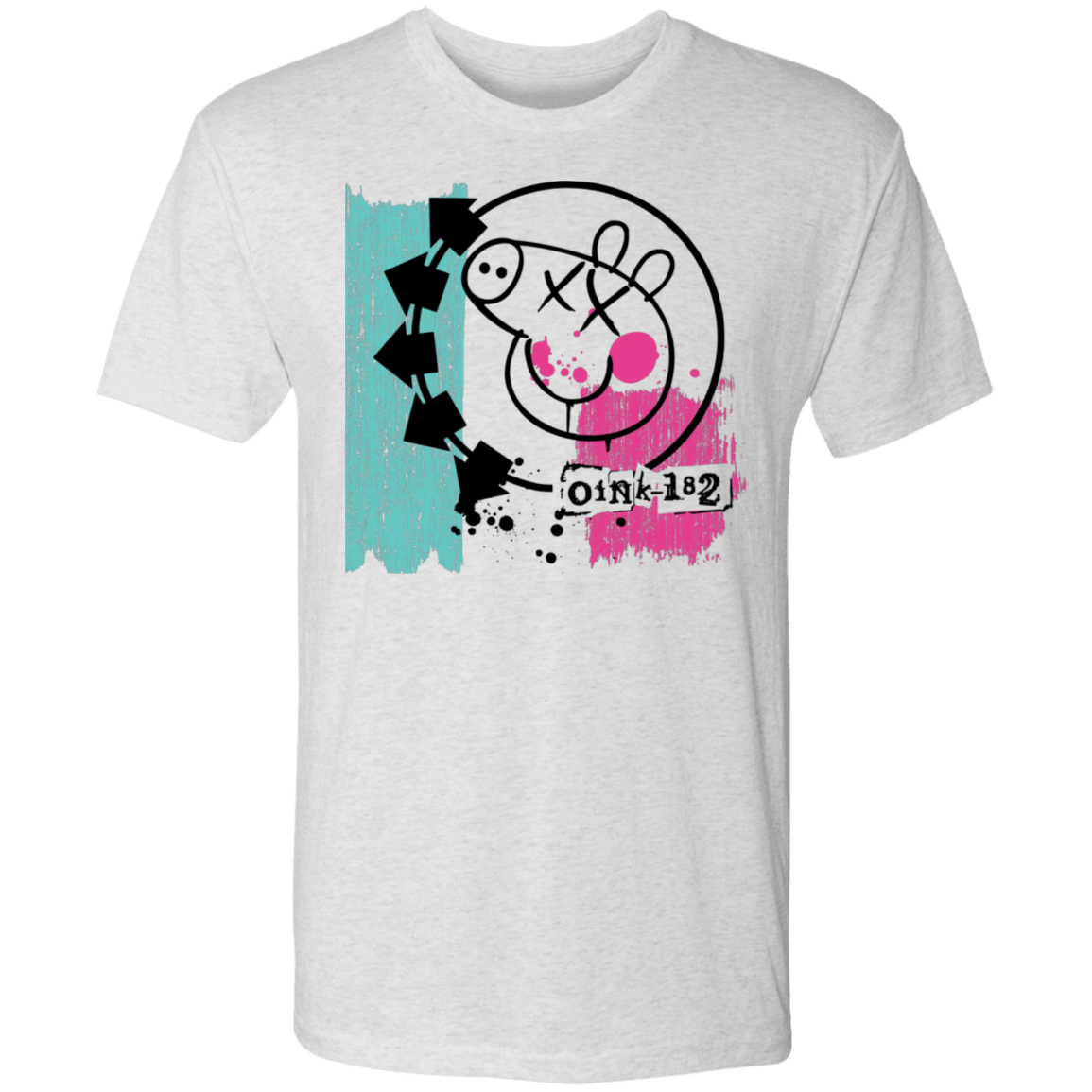 T-Shirts Heather White / S Oink 182 Men's Triblend T-Shirt