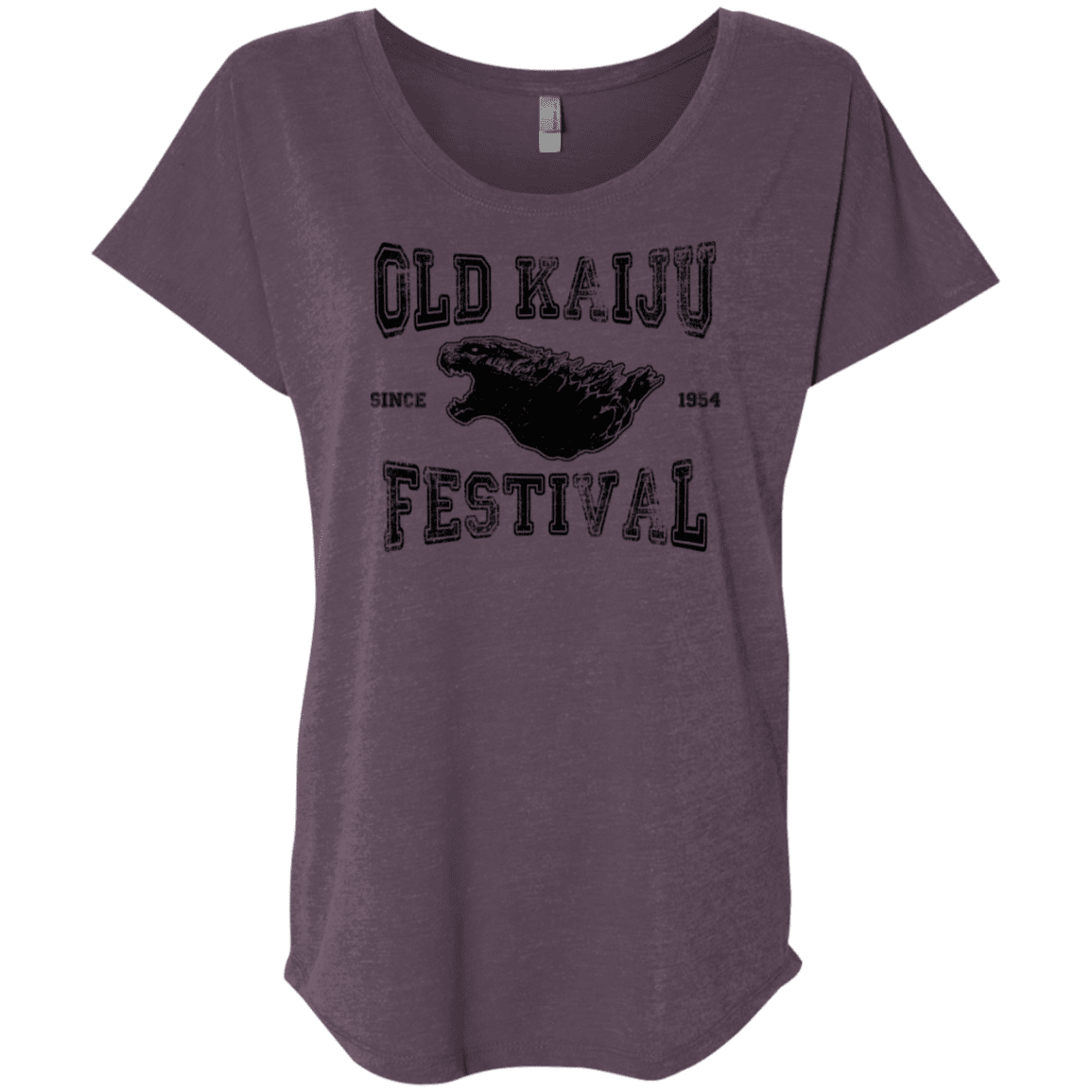 T-Shirts Vintage Purple / X-Small Old Kaiju Festival Triblend Dolman Sleeve
