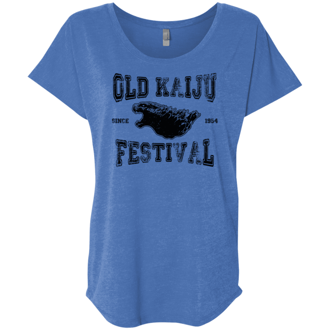 T-Shirts Vintage Royal / X-Small Old Kaiju Festival Triblend Dolman Sleeve