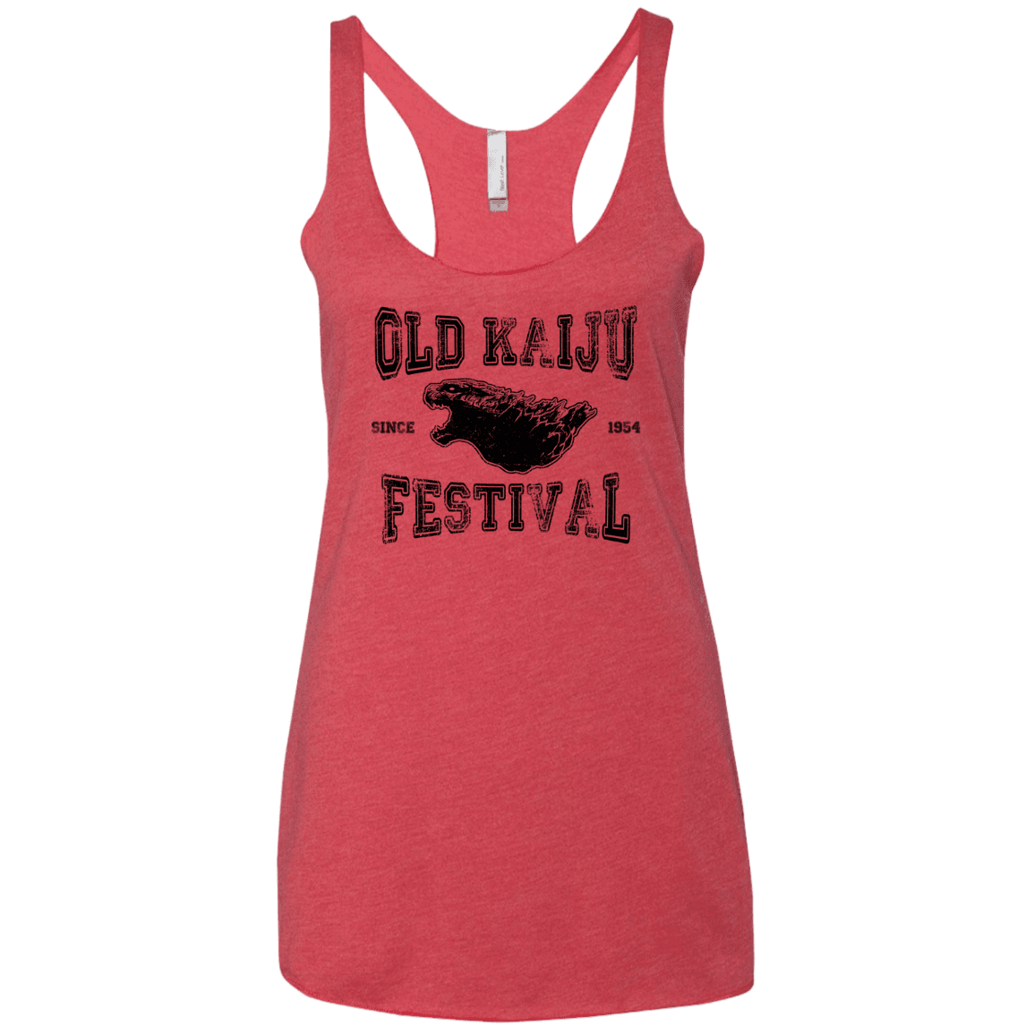 T-Shirts Vintage Red / X-Small Old Kaiju Festival Women's Triblend Racerback Tank