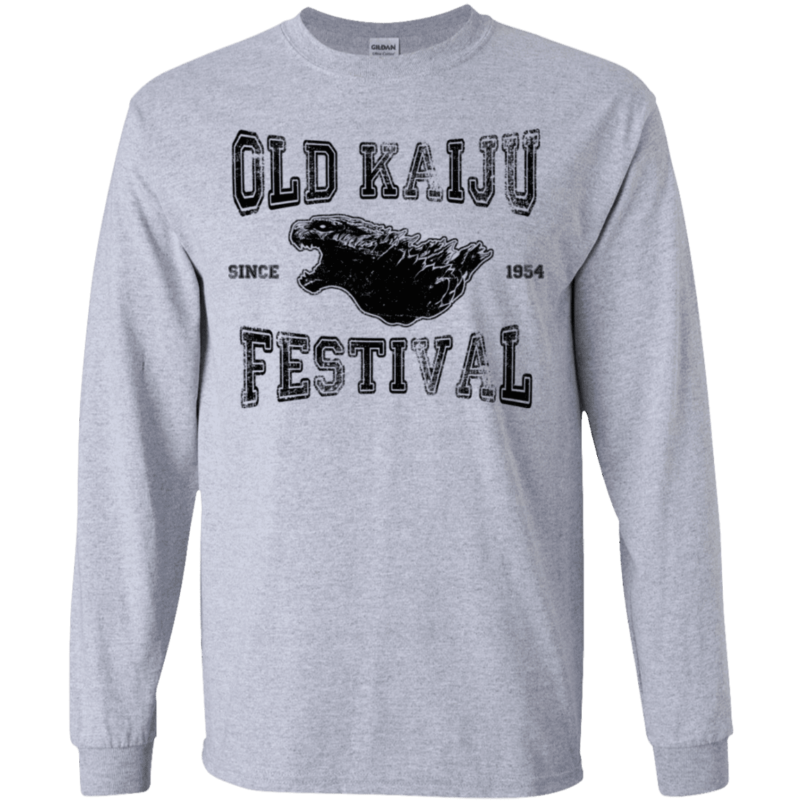 T-Shirts Sport Grey / YS Old Kaiju Festival Youth Long Sleeve T-Shirt
