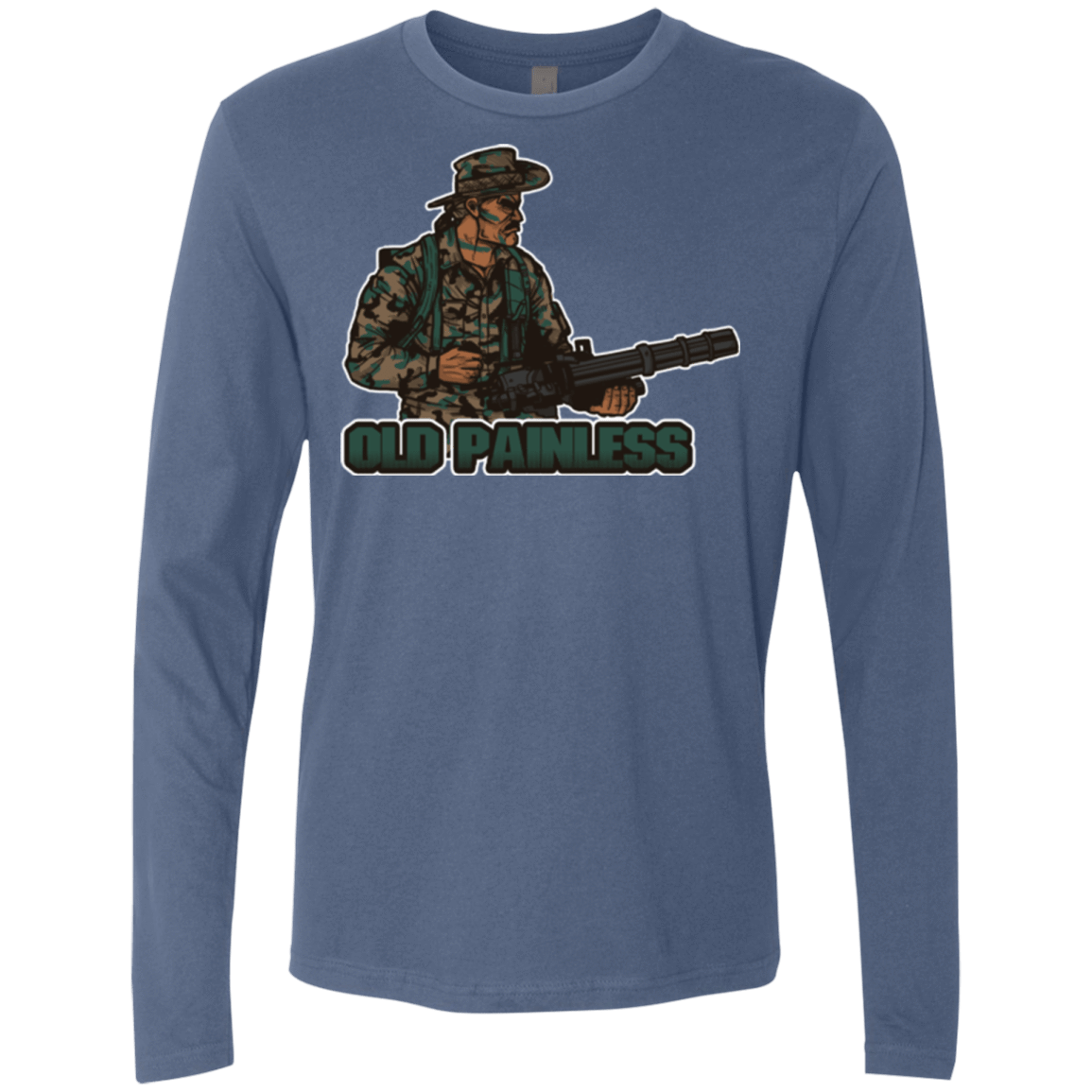 T-Shirts Indigo / Small Old Painless Men's Premium Long Sleeve