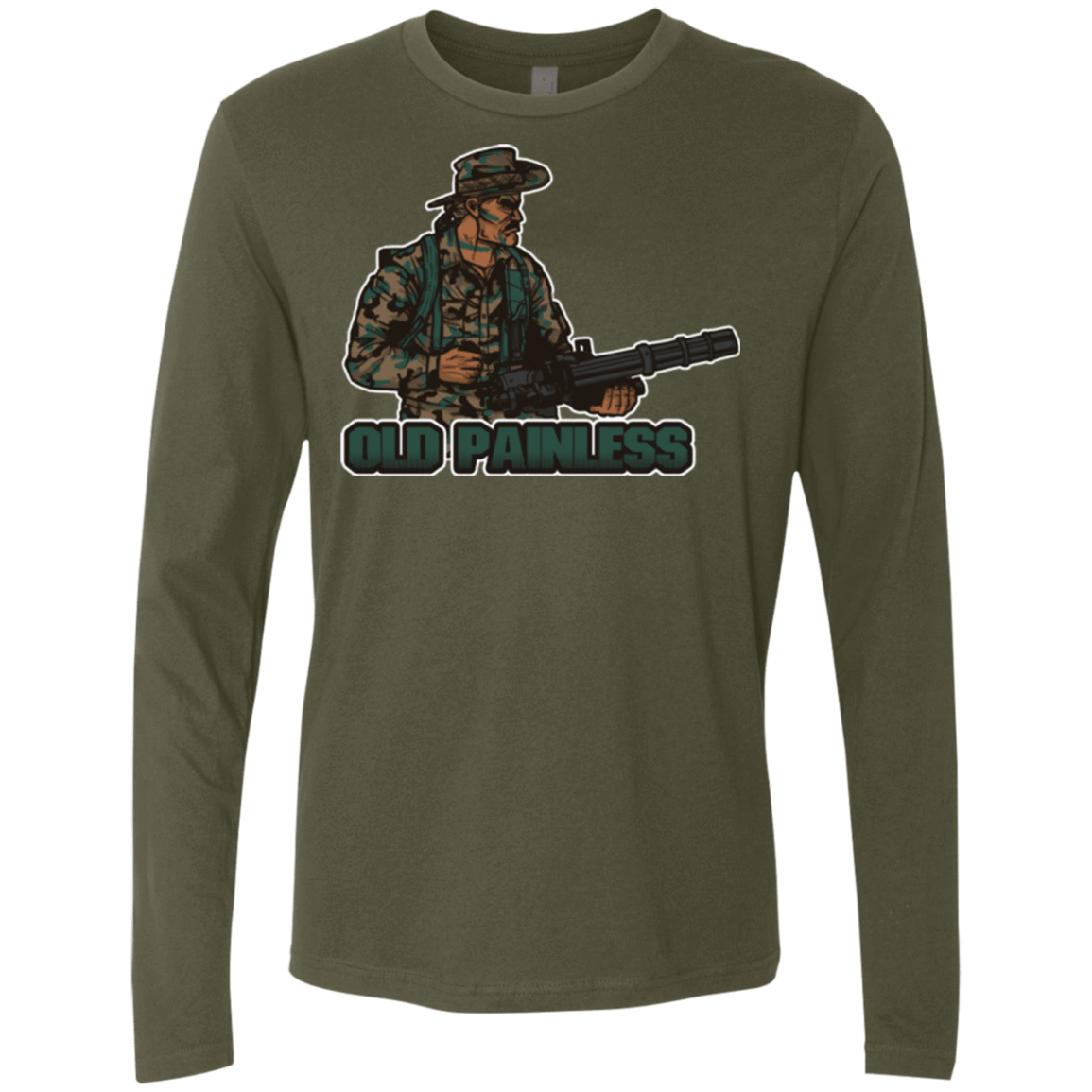 T-Shirts Military Green / Small Old Painless Men's Premium Long Sleeve