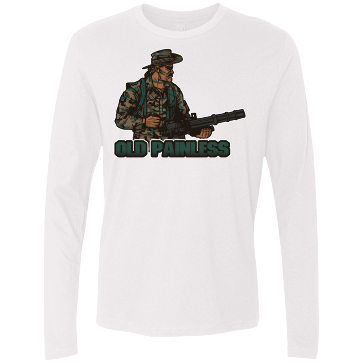 T-Shirts White / Small Old Painless Men's Premium Long Sleeve