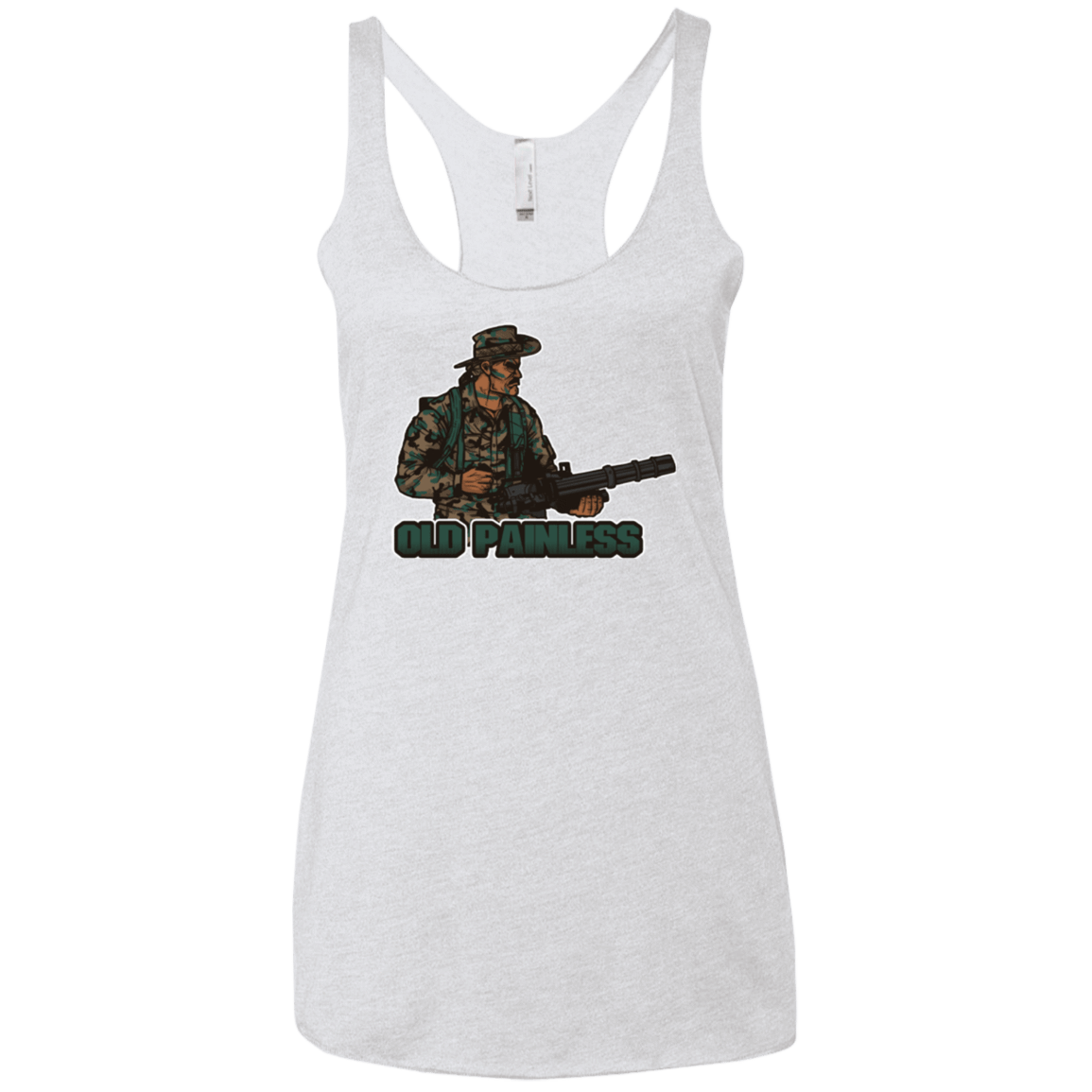 T-Shirts Heather White / X-Small Old Painless Women's Triblend Racerback Tank