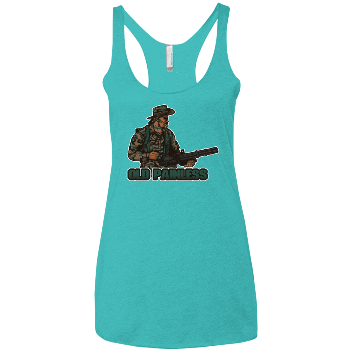 T-Shirts Tahiti Blue / X-Small Old Painless Women's Triblend Racerback Tank