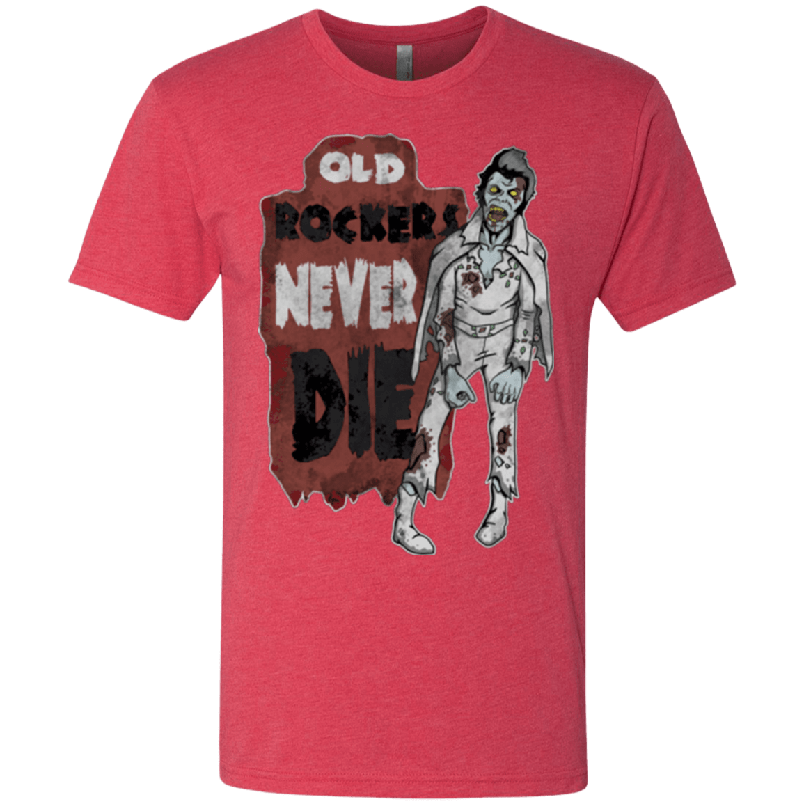 T-Shirts Vintage Red / Small Old Rockers Never Die Men's Triblend T-Shirt
